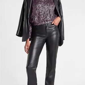 Express Sparkling Purple Sequin Short with Banded Bottom
